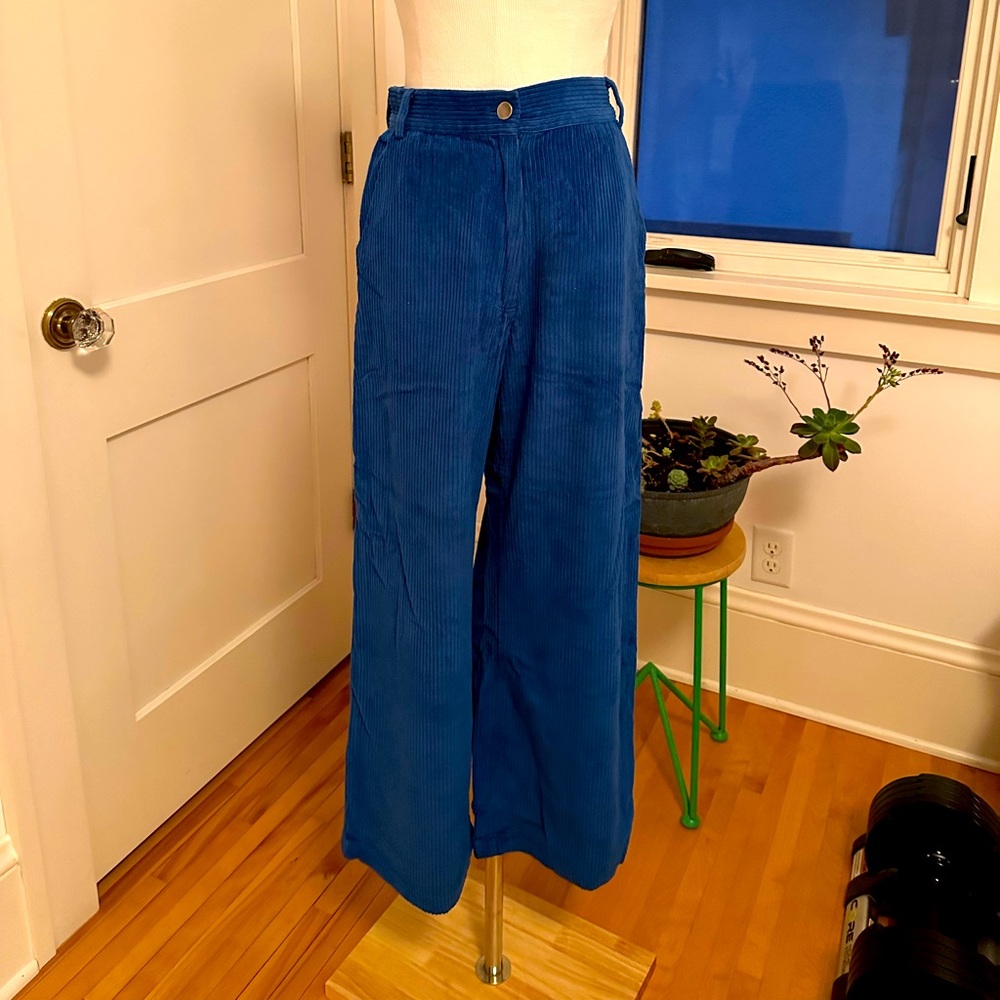 Rachel Comey blue corduroy wide leg pants size 2 EUC